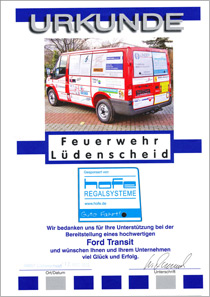 Engagement bei der Finanzierung des Fahrzeuges der Stadt Ldenscheid